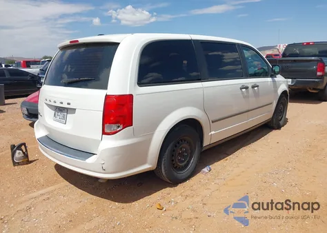 2012 Dodge Grand Caravan Se/Avp из США, поврежденный, VIN 2C4RDGBG9CR243444